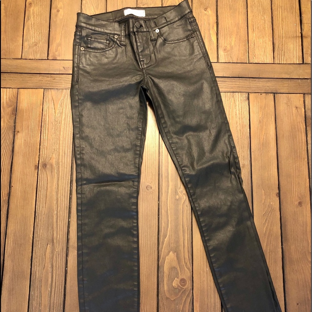 Madewell Coated 9” High Rise Skinny Jeans